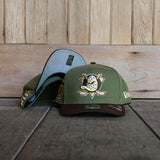 New Era Anaheim Mighty Ducks 10 Year Anniversary 9FIFTY A-Frame Snapback-(Olive/Brown)