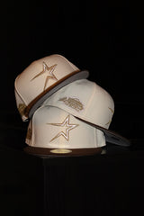New Era Houston Astros Astrodome The Original Stadium Side Patch 59Fifty Fitted (Off White/Burnt Wood) - New Era