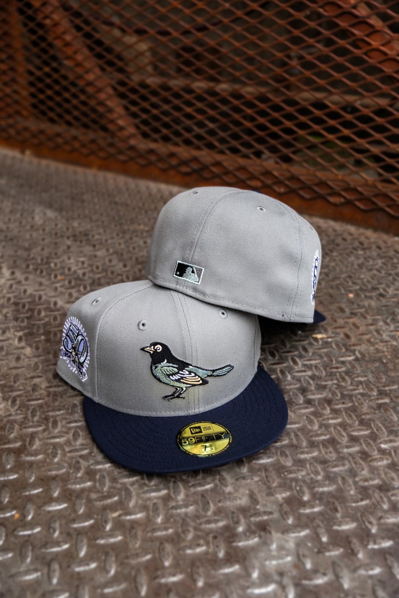 New Era Baltimore Orioles 50th Anniversary Grey UV (Cool Grey/Navy) 59Fifty Fitted - New Era