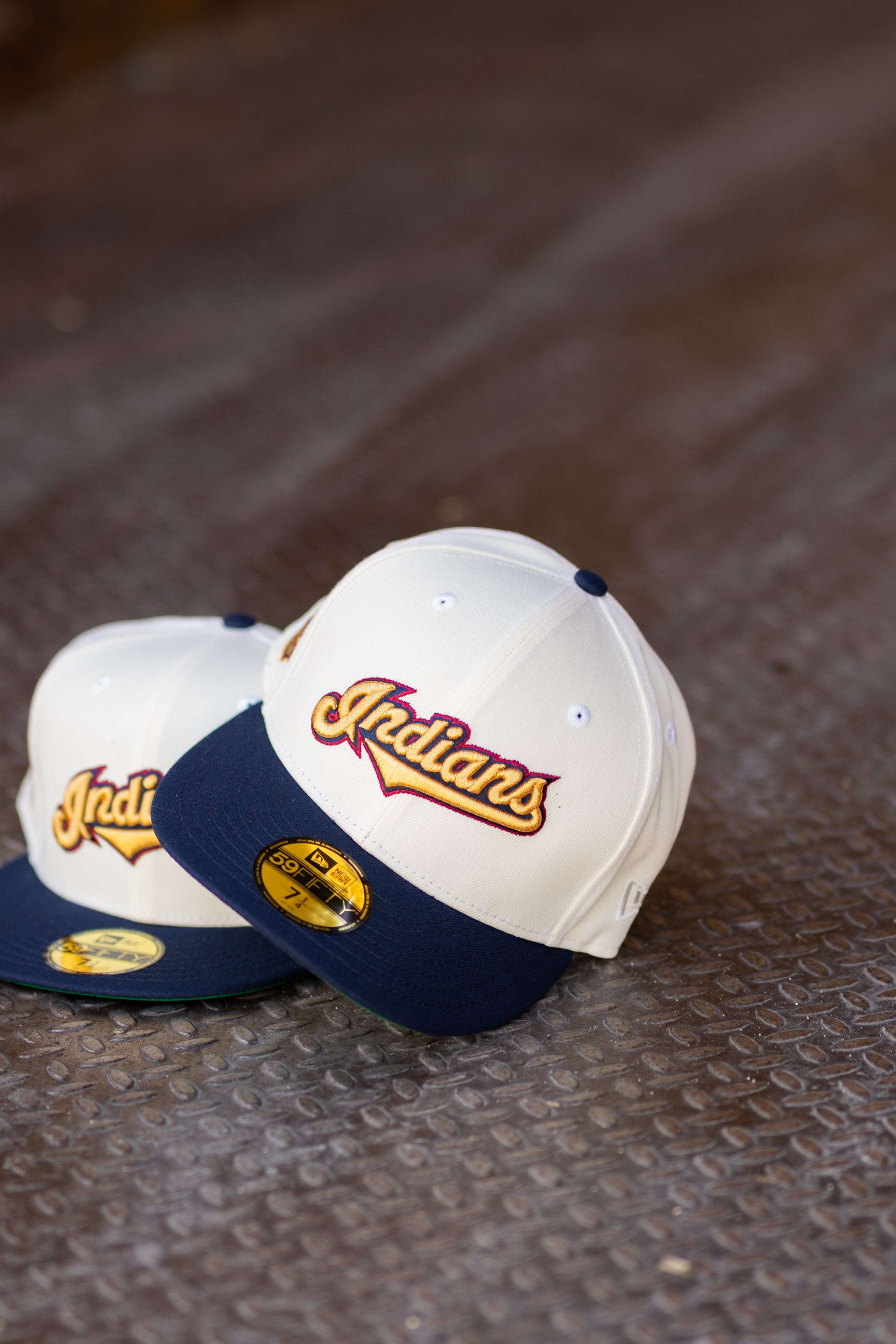 New Era Cleveland Indians Jacobs Field Green UV (Off White/Navy) 59Fifty Fitted - New Era