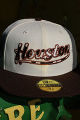 New Era Houston Astros 40th Anniversary Side Patch Pink UV 59Fifty Fitted (Chrome/Walnut)