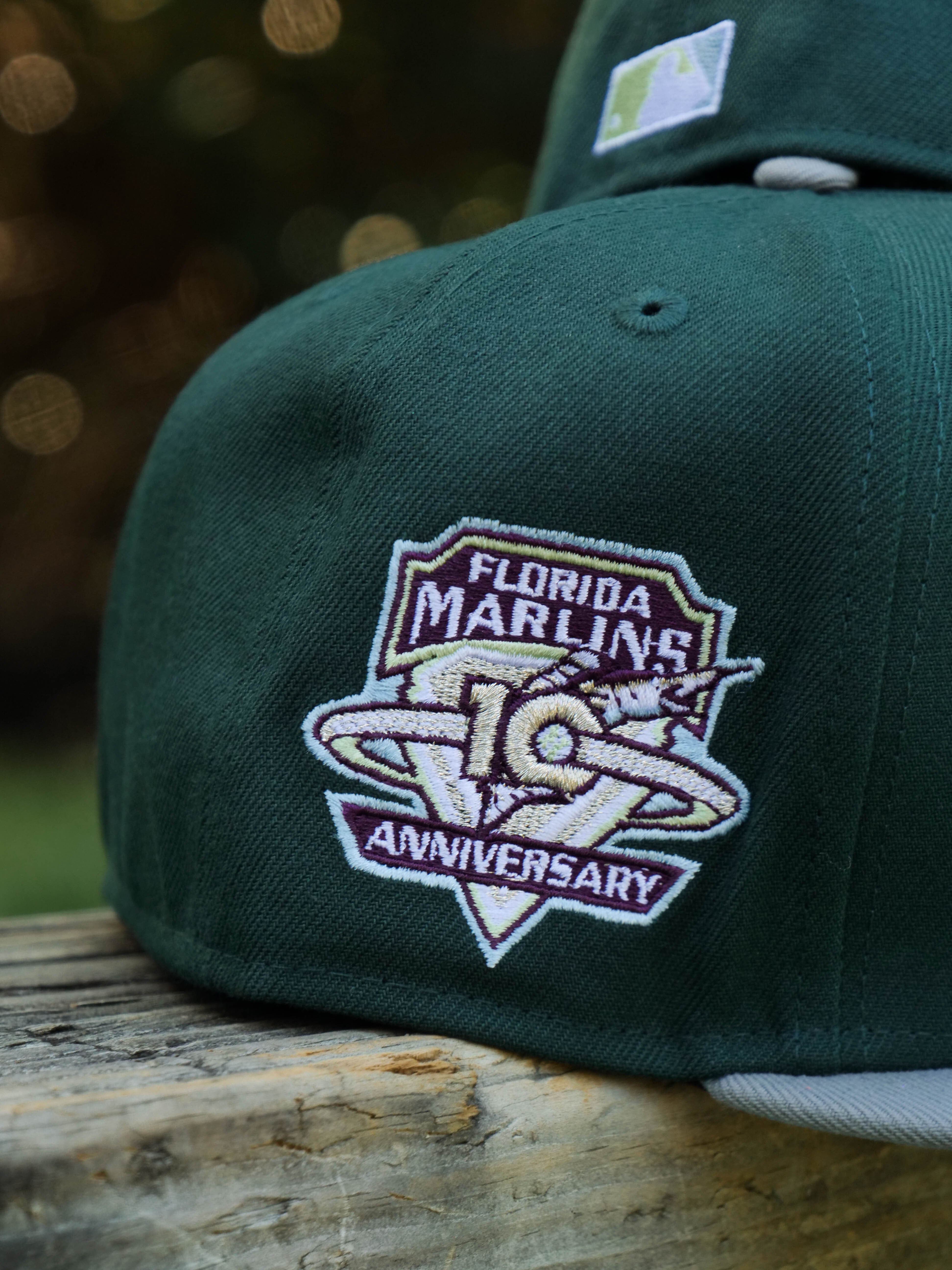 New Era Florida Marlins 10th Anniversary Sky UV (Dark Greens/Grey) 59Fifty Fitted - New Era