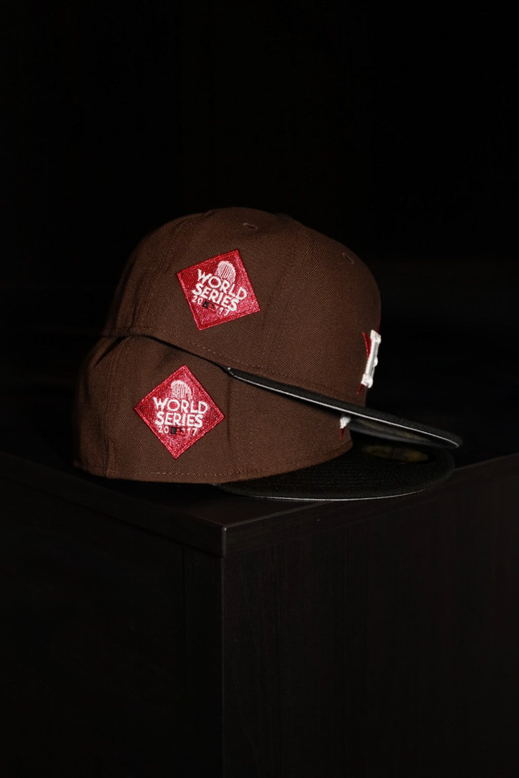 New Era Houston Astros 2017 World Series Side Patch Fitted (Walnut/Black) - New Era