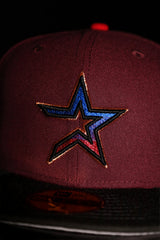 New Era Houston Astros 2005 World Series Side Patch Fitted (Maroon/Black) - New Era
