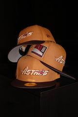 New Era Houston Astros Side Side Patch 59Fifty Fitted (Light Bronze/Burnt Wood) - New Era