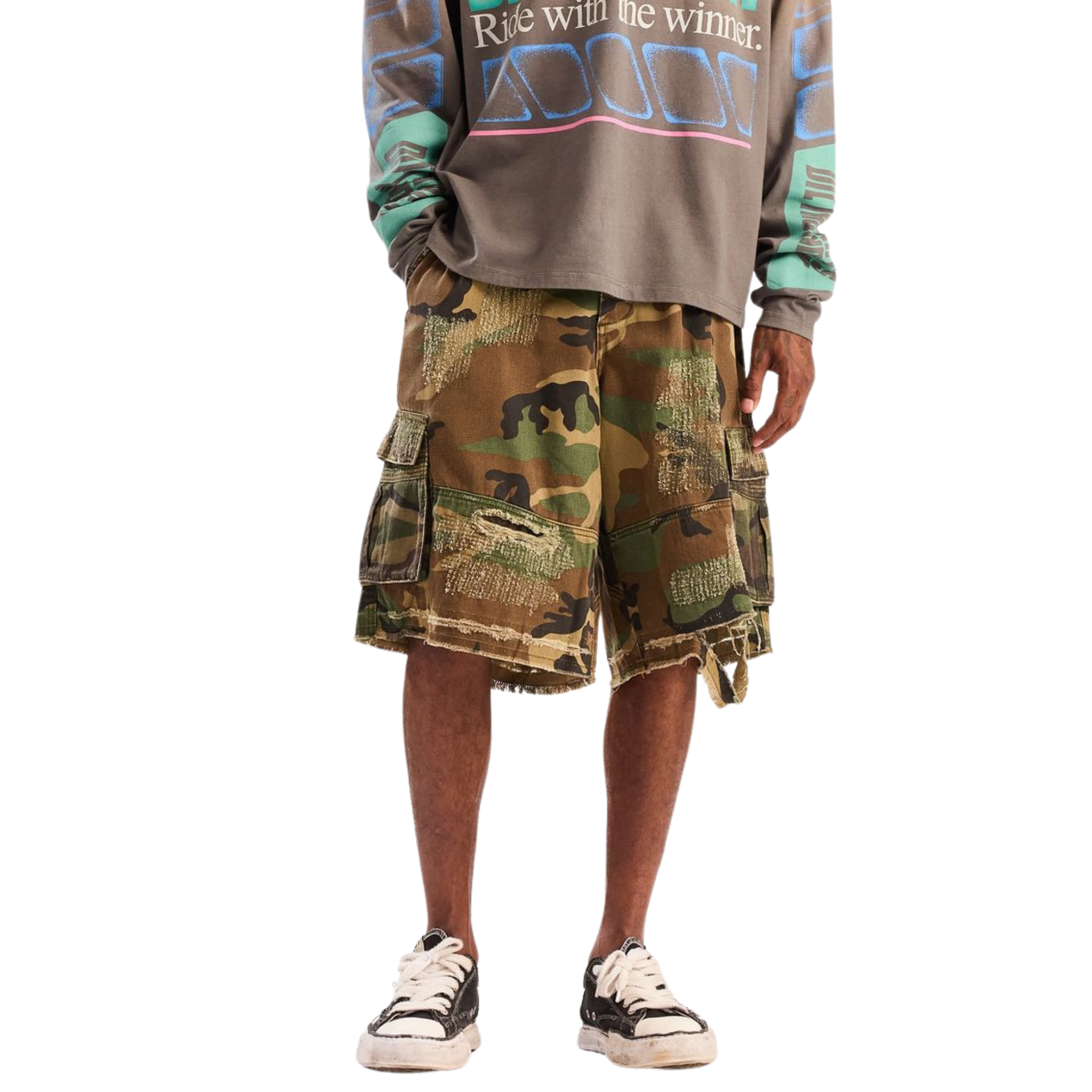 DSM Camo Cargo Shorts (Green Camo) - Diet Starts Monday