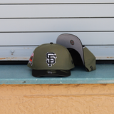 New Era San Francisco 50th Anniversary 9FIFTY A-Frame Snapback-(Olive/Black) - New Era