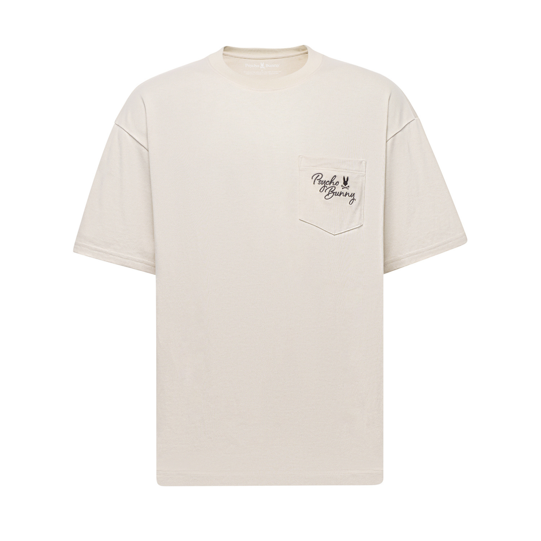 Psycho Bunny Desert Heavyweight Relaxed Pocket Fit Tee (Natural Linen) - Psycho Bunny