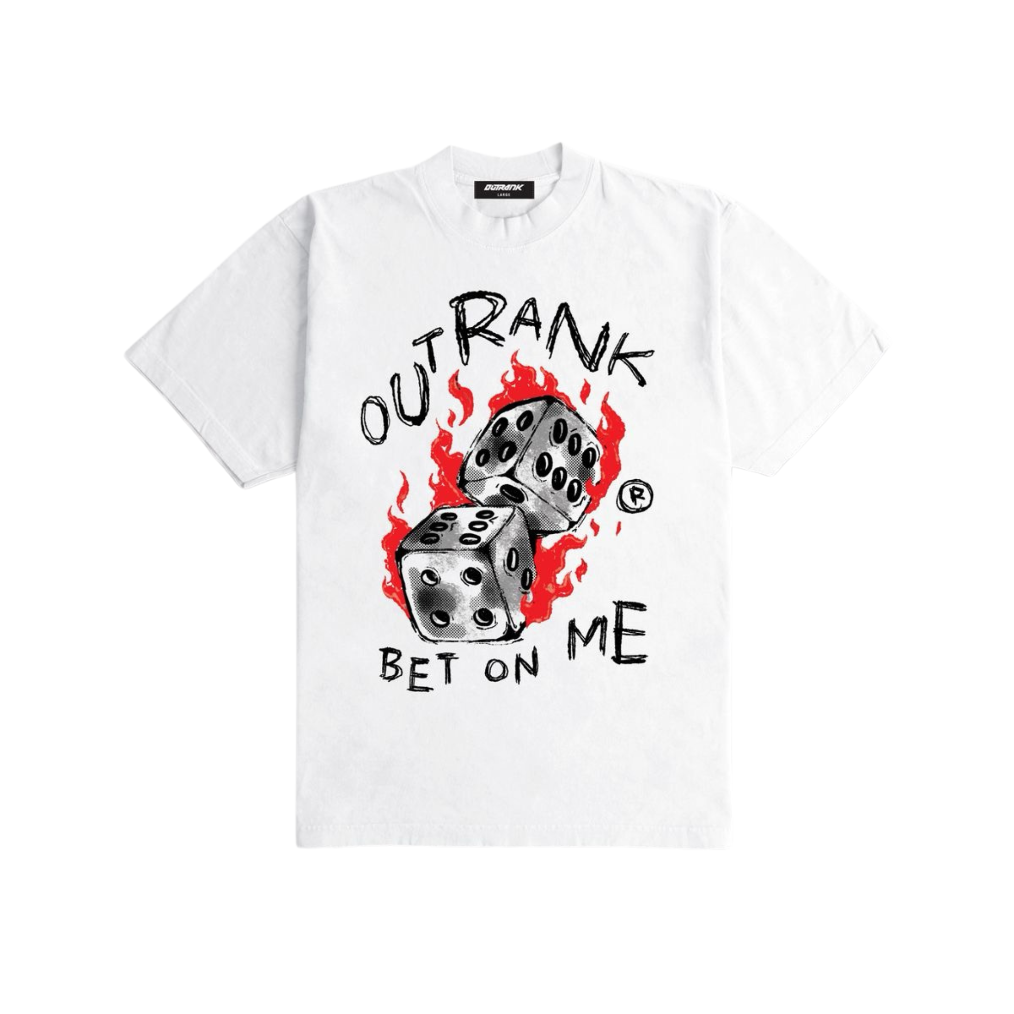 Outrank "Bet On Me" Heavyweight T-shirt (White)