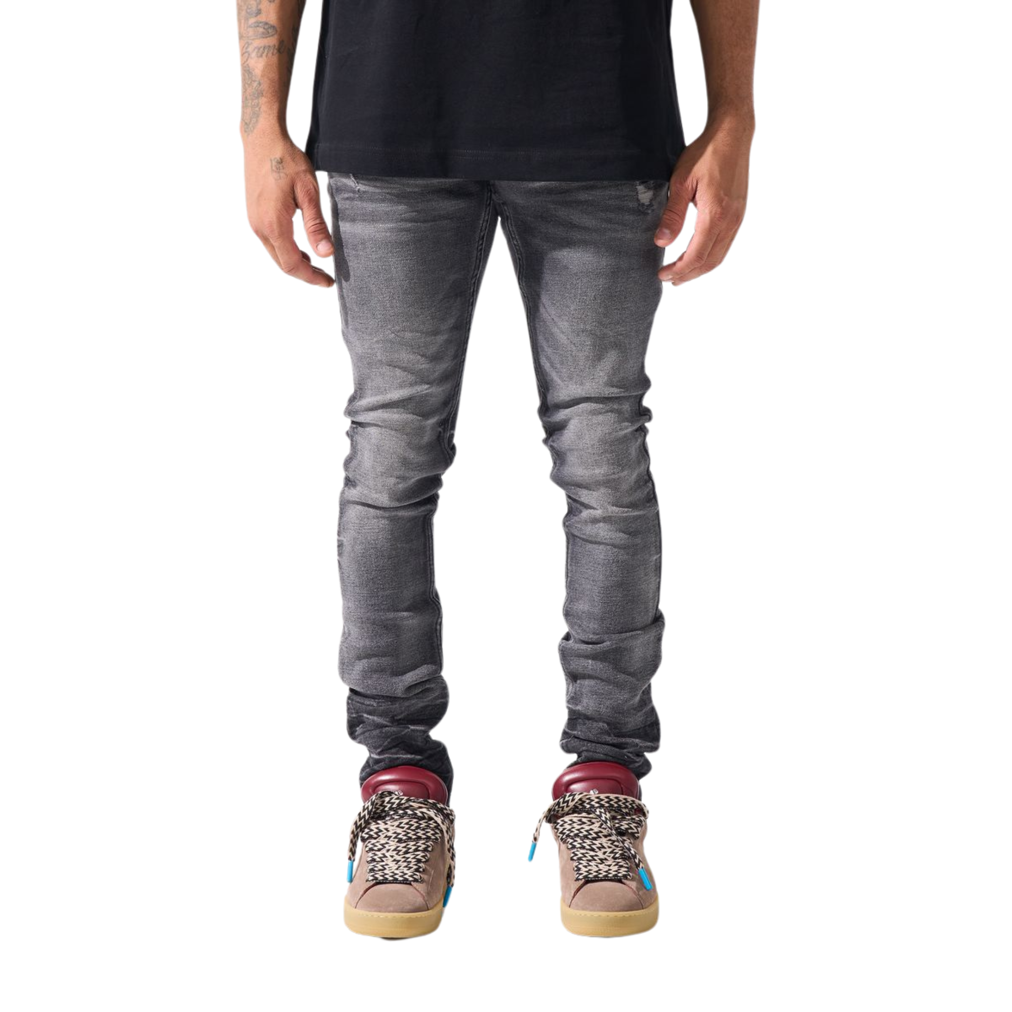 Serenede "Fume" Jeans (Faded Black Smoke Wash) - Serenede