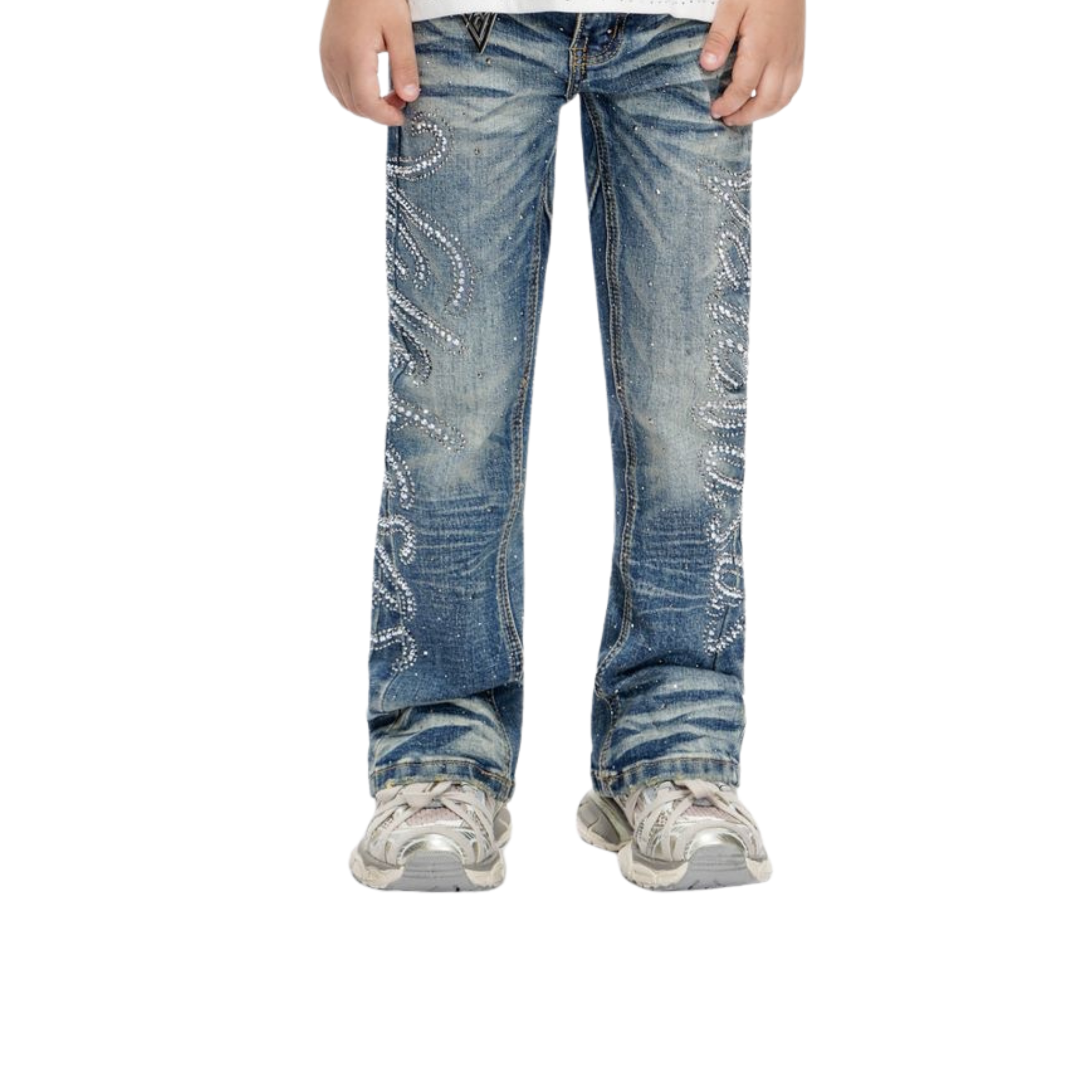 Kids Valabasas 'LATTICE" Jeans (Dark Blue)