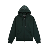 Paper Planes Cursive Zip Hoodie (Dark Green)