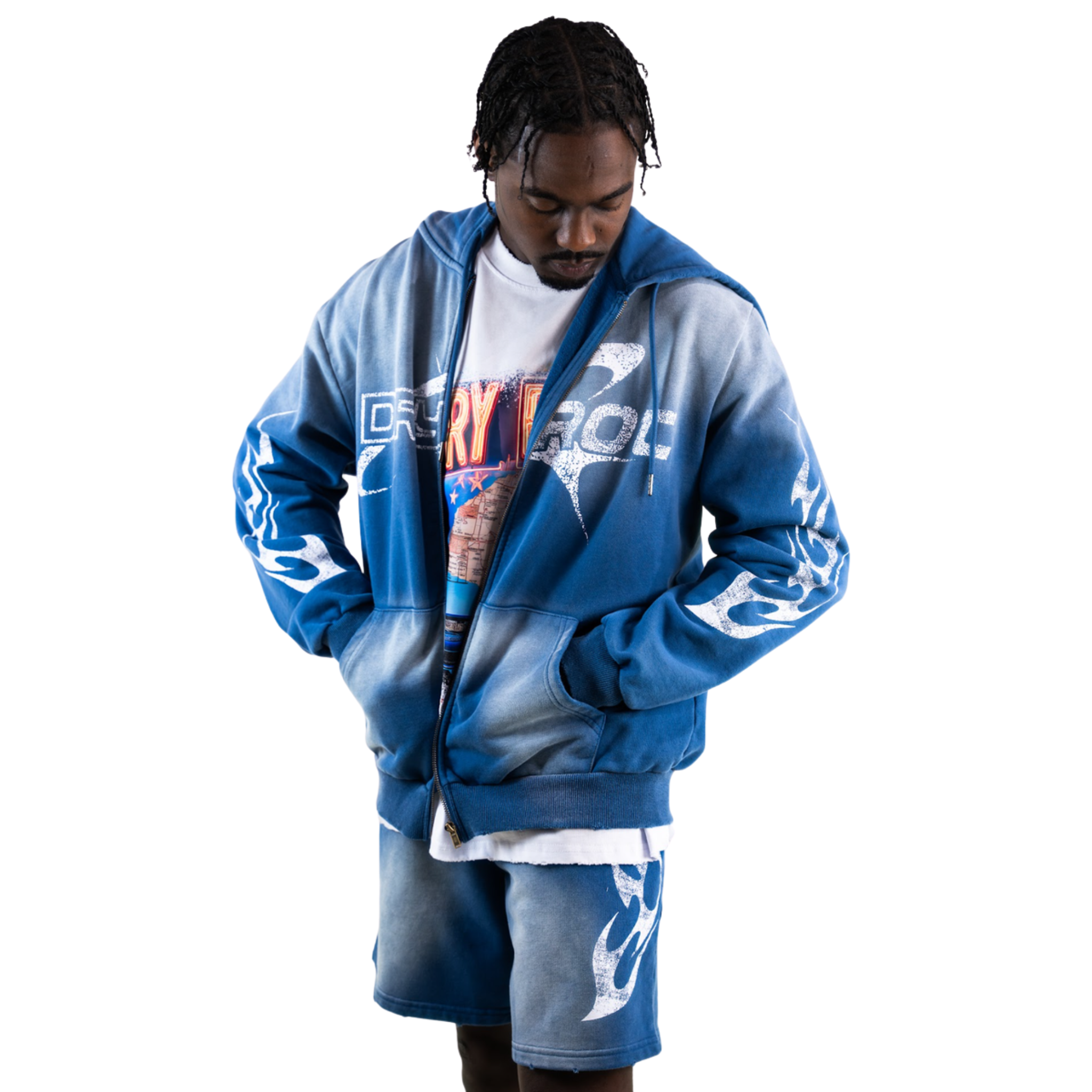 Dry Rot Rough Rider Hoodie (Blue) - Dry Rot