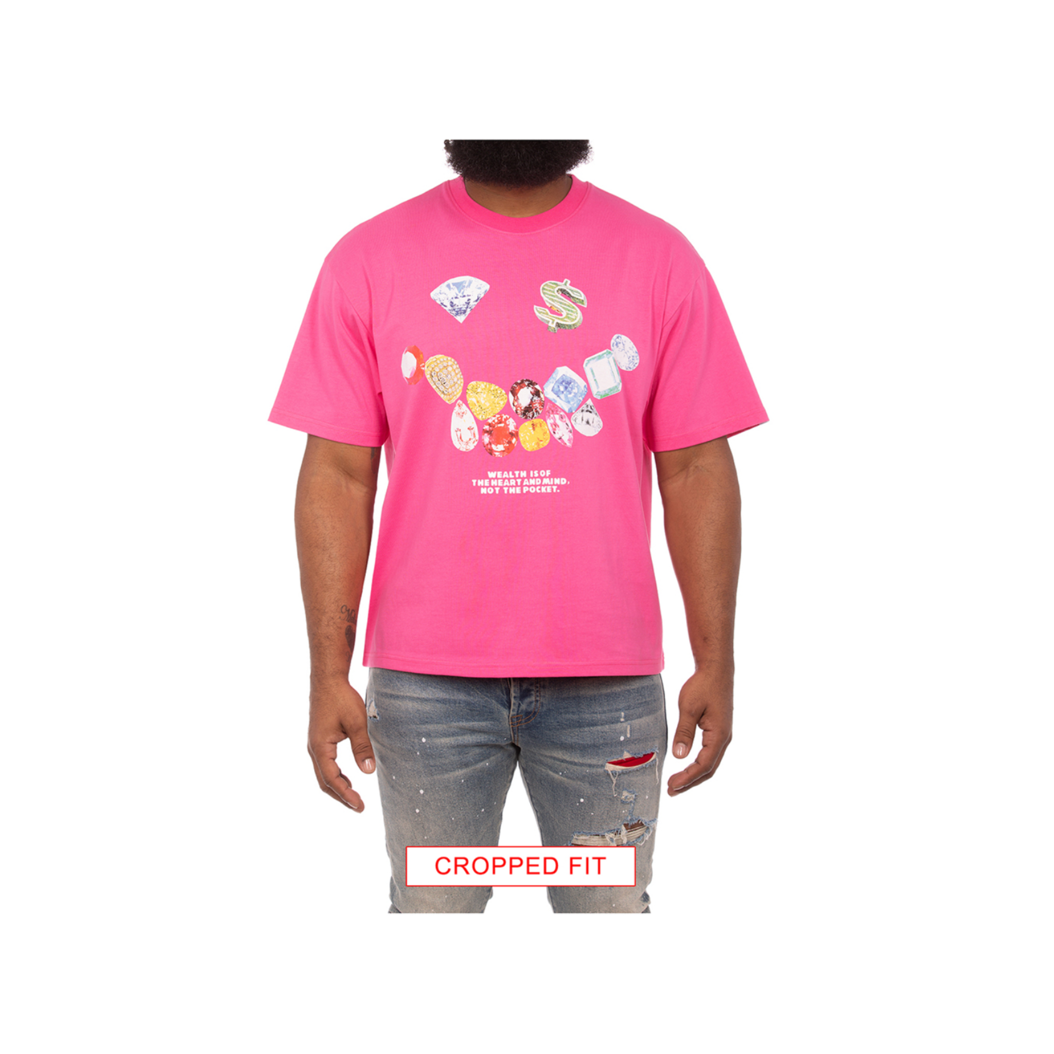 Billionaire Boys Club Smile SS Knit CROPPED FIT (Carmine Rose)