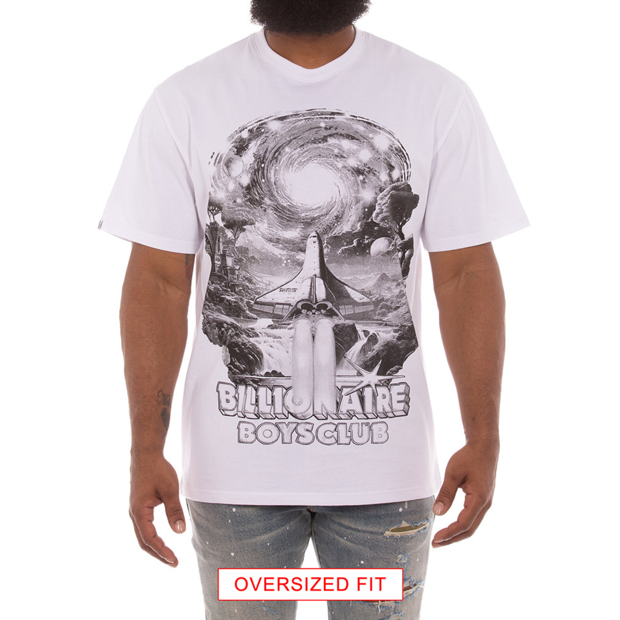 Billionaire Boys Club BB Gray Horizon SS Knit (White) - Billionaire Boys Club