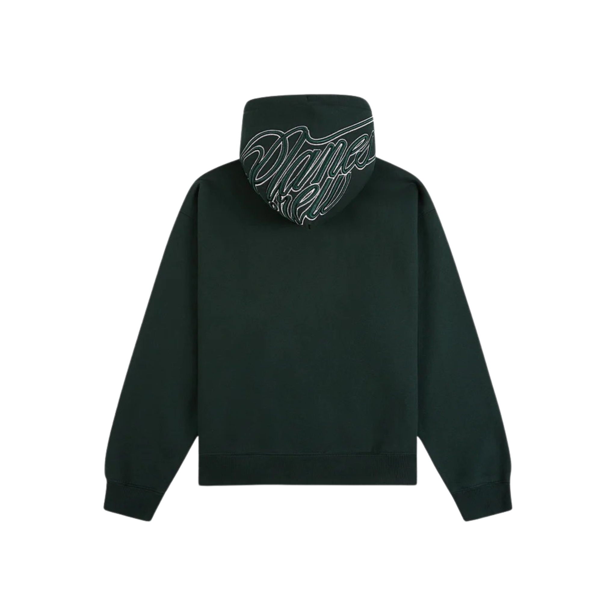 Paper Planes Cursive Zip Hoodie (Dark Green)