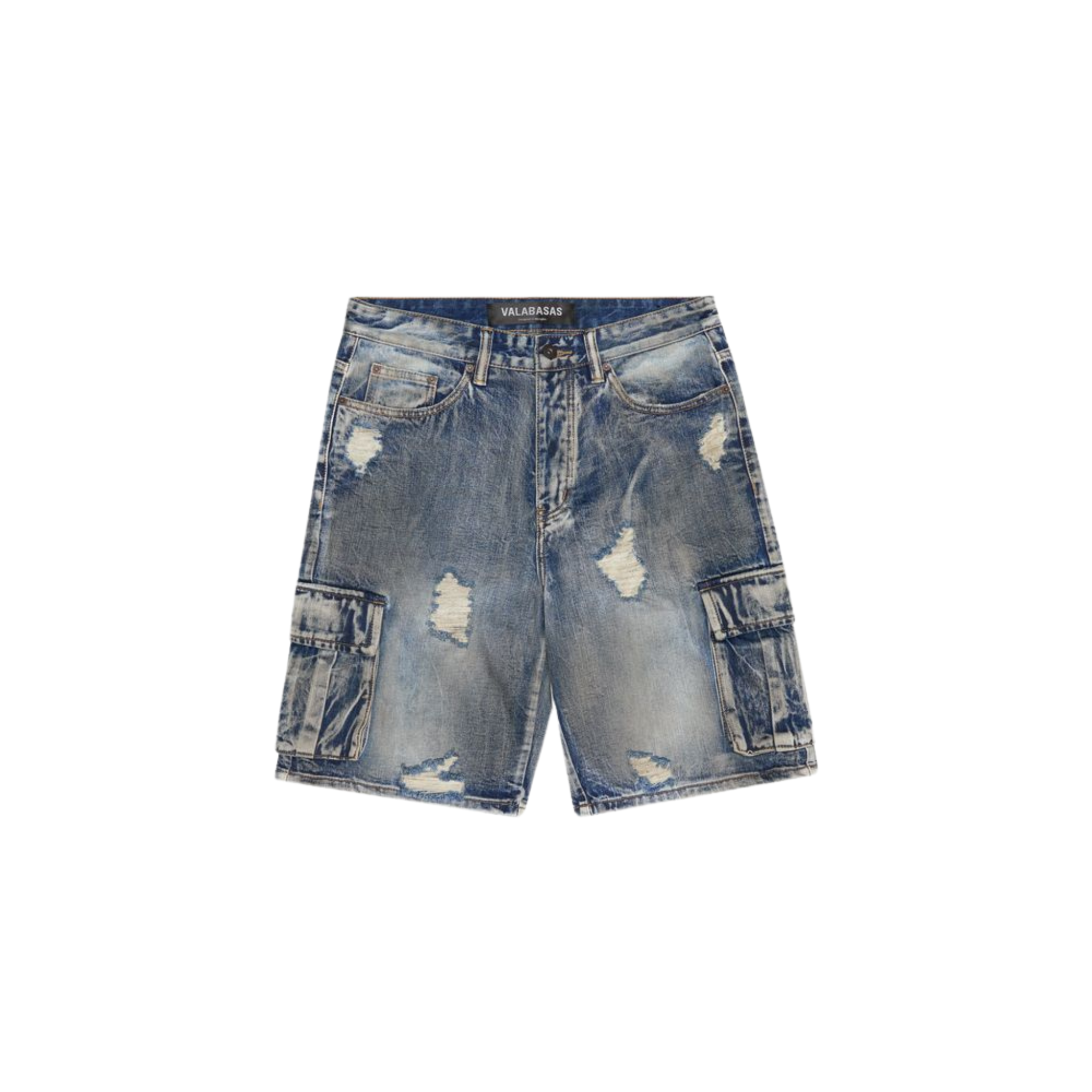 Valabasas "Cutlass" Denim Cargo Shorts (Dark Blue) - VALABASAS