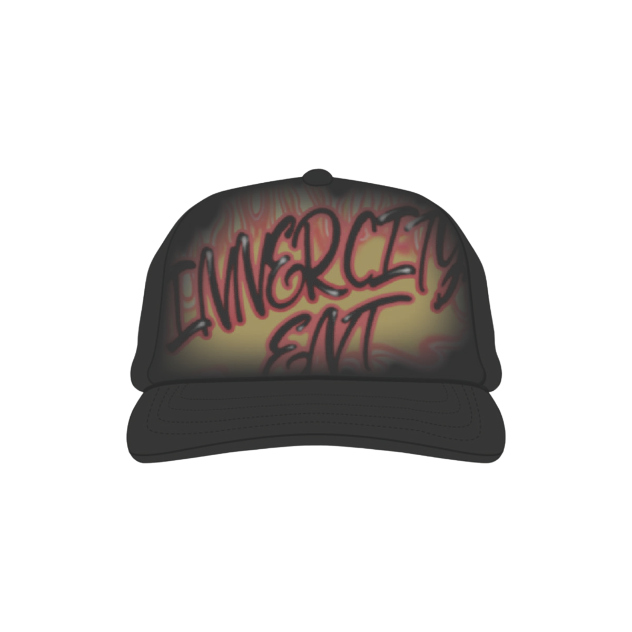 Honor The Gift Flames Trucker Cap (Black) - Honor The Gift