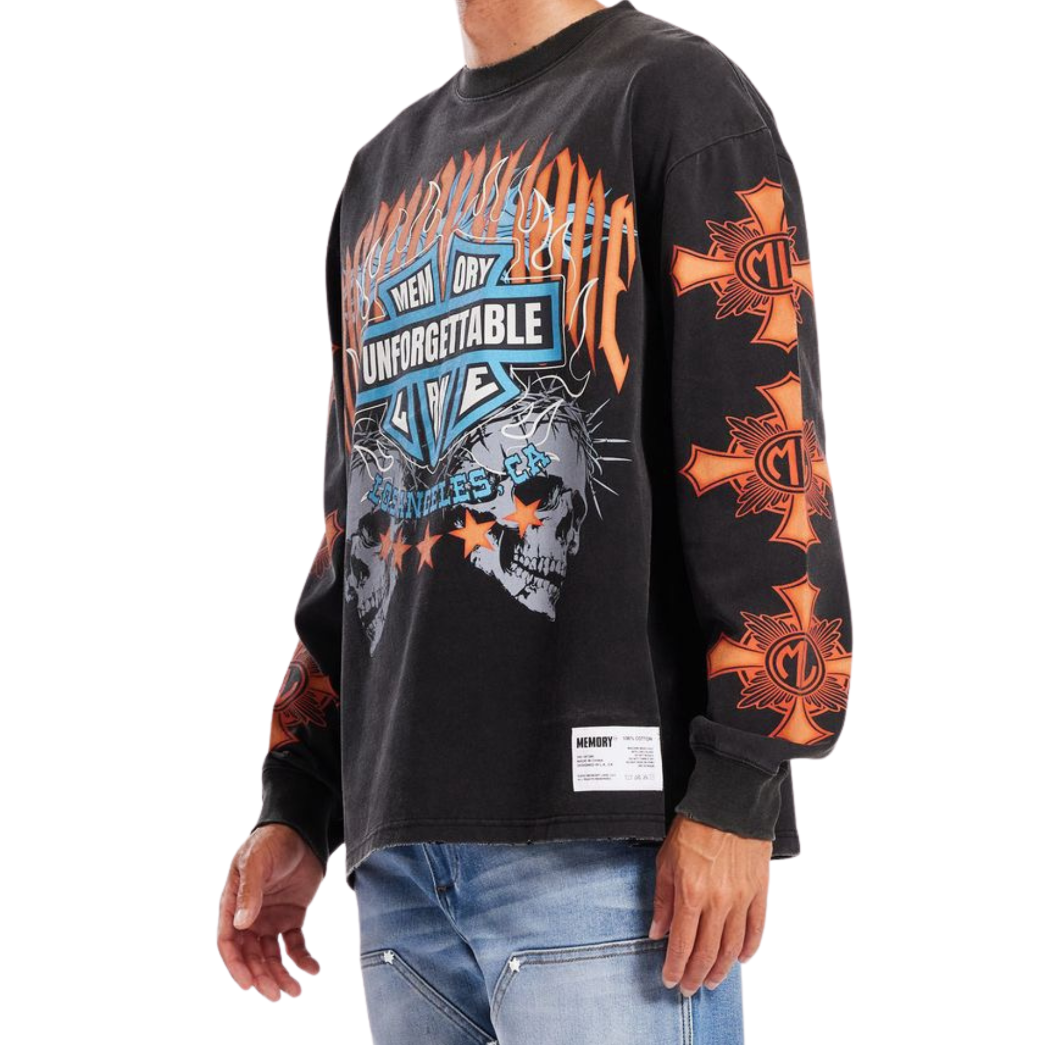 Memory Lane "Flame Shield" LS (Vintage Black) - Memory Lane