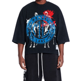 Memory Lane LAYERED ICONS CROP TEE-BLACK