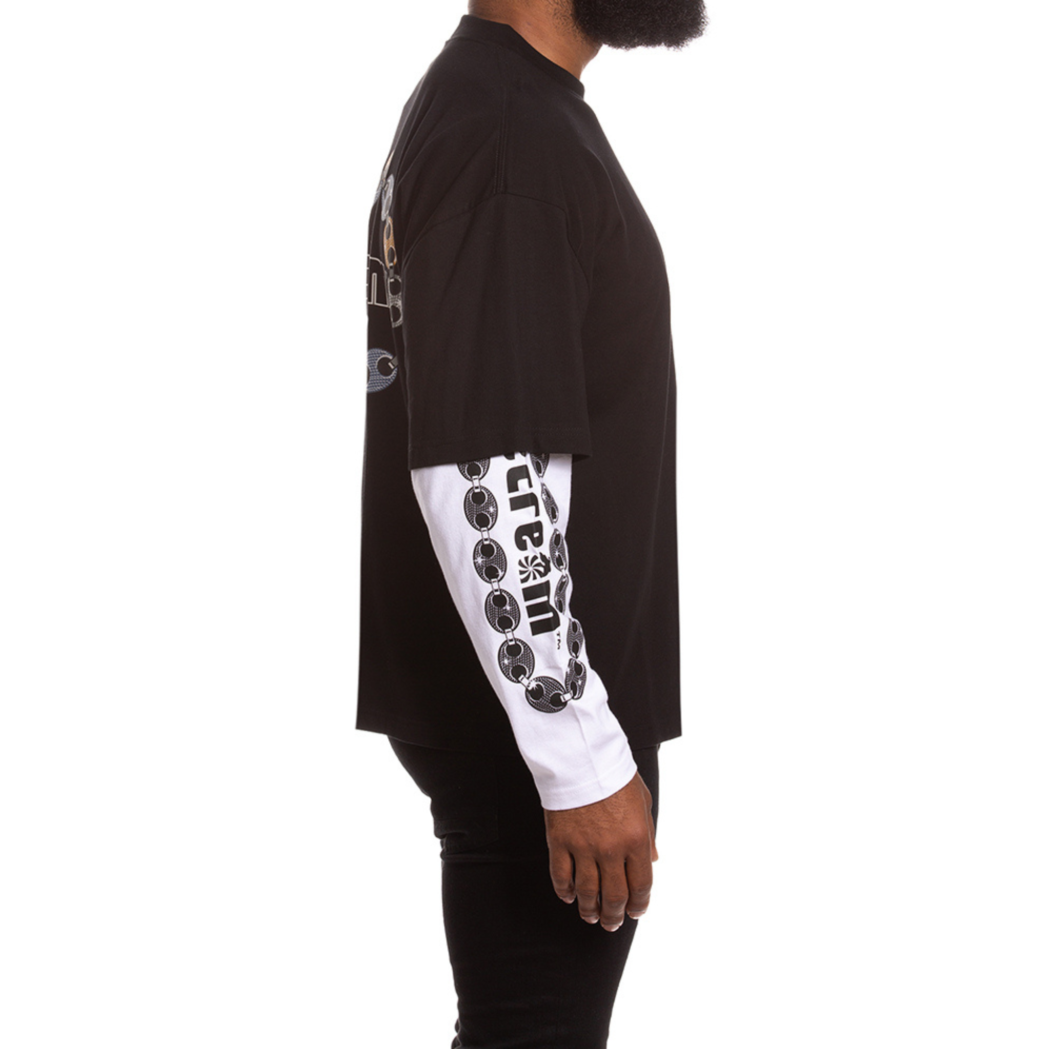 Icecream "Jupiter" LS Tee (Boxy Fit)-(Black)