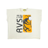 Rvs Labs "Artifact" Cut Off Wing-Tee (Cream) - Rvs Labs