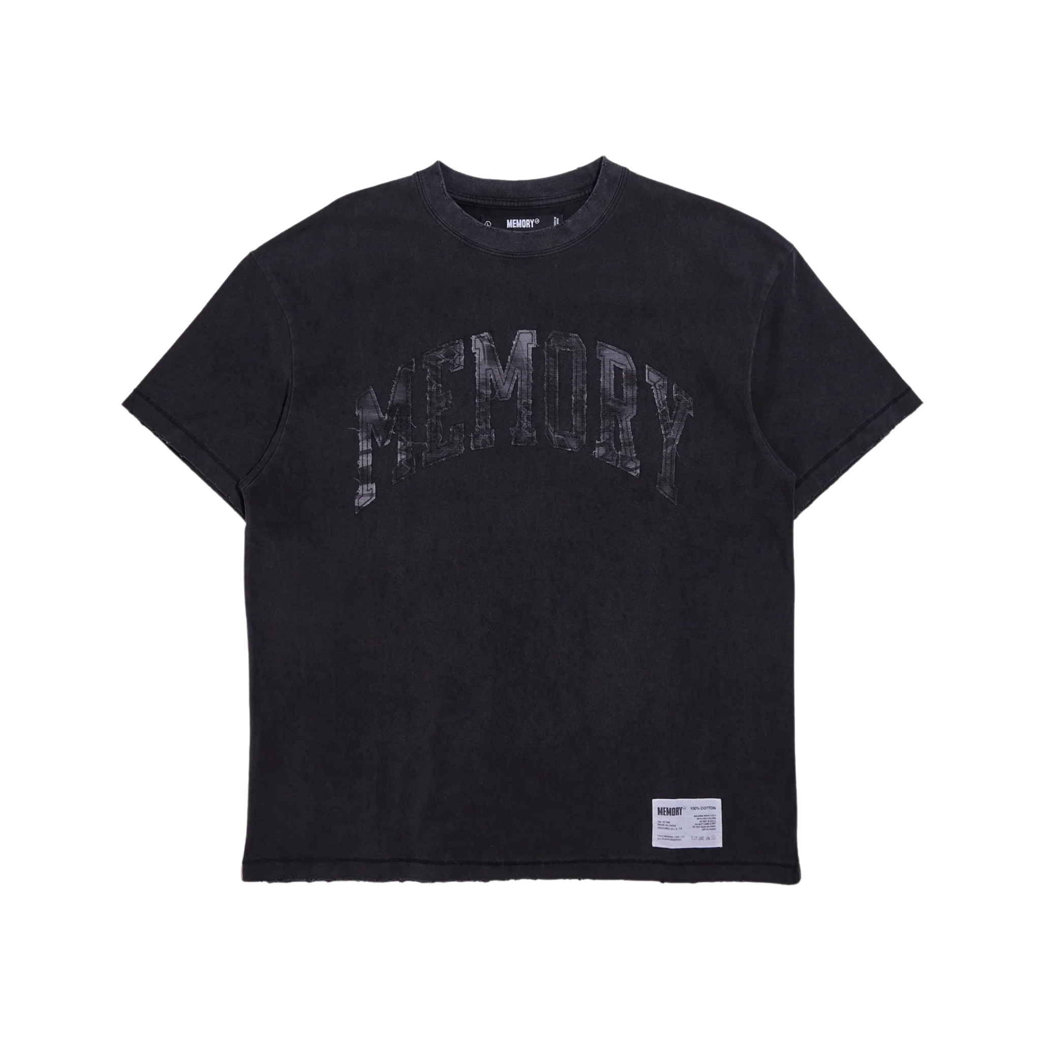 Memory Lane " APPLIQUE" Tee (Vintage Black)