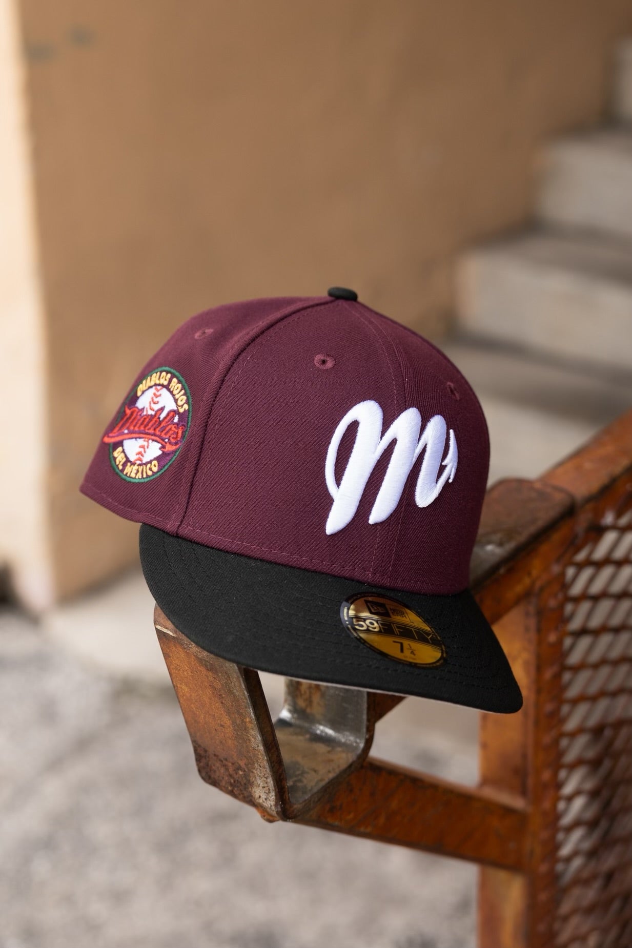 New Era Diablos Rojos Del Mexico Grey UV (Maroon/Black) 59Fifty Fitted - New Era