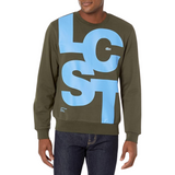 Lacoste Classic Fit Contrast Lettering Cotton Sweatshirt (Green) - Lacoste
