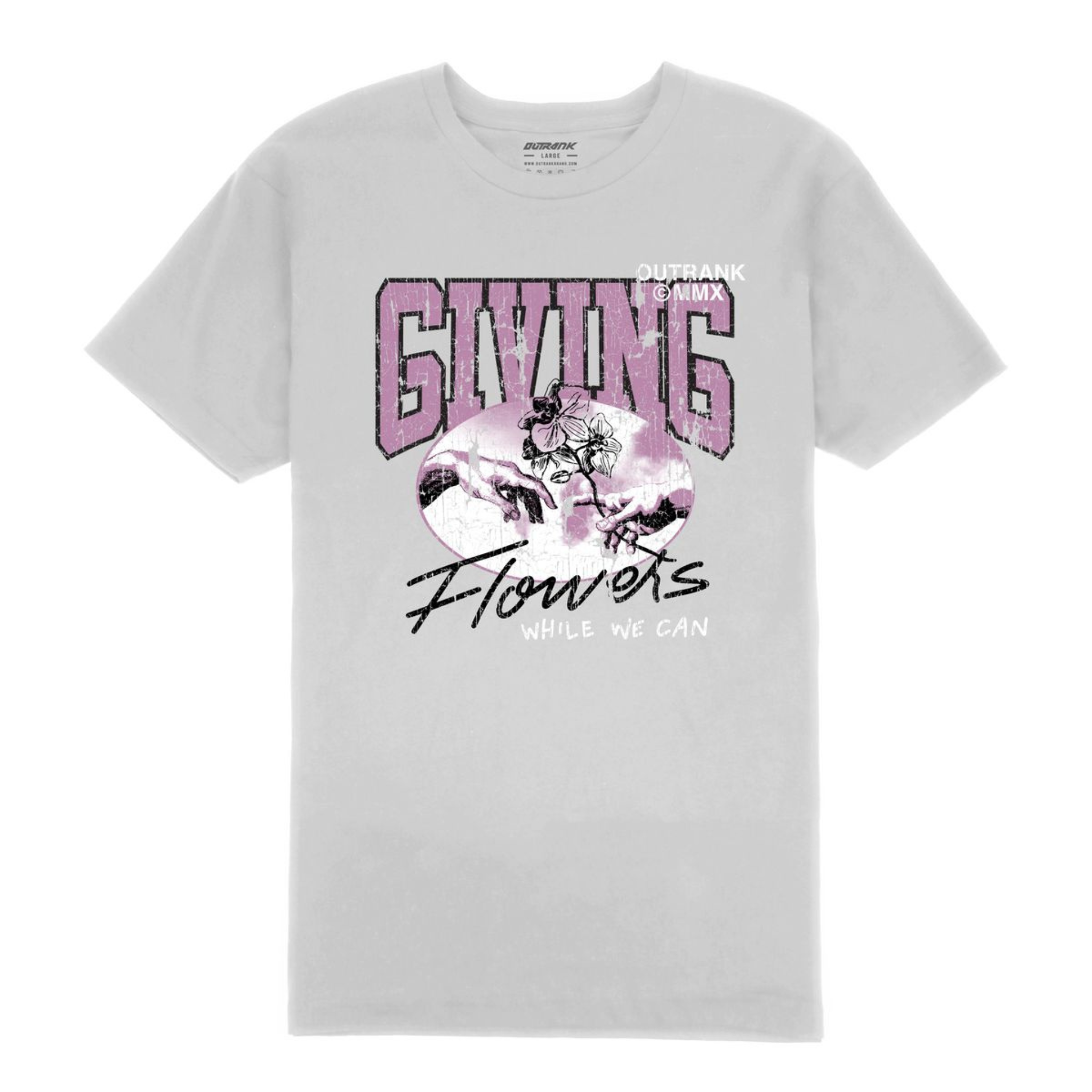 Outrank "Giving Flowers" Tee (Silver) - Outrank