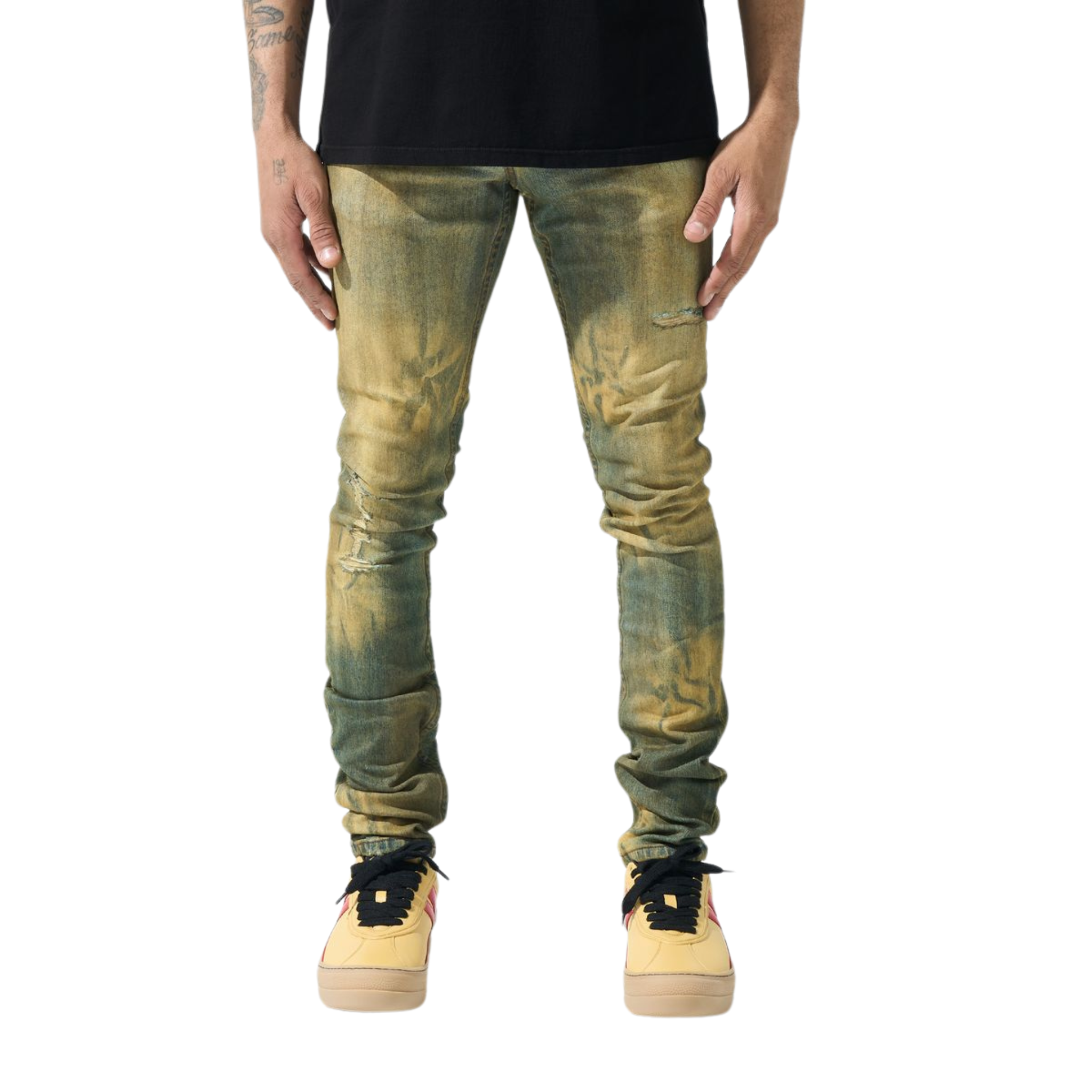 Serenede "Kalamata" Jeans (Olive/Brown) - Serenede