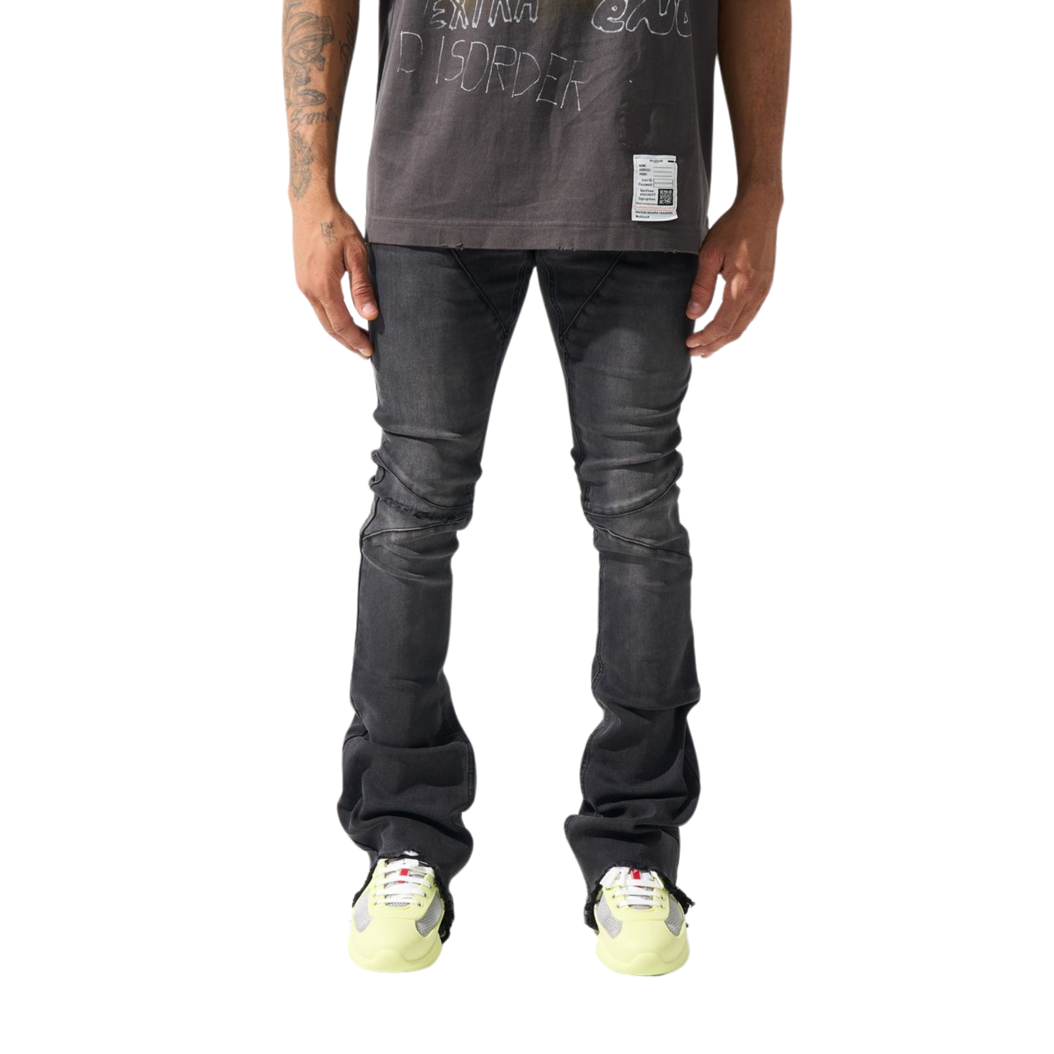 Serenede "Nickel" Stacked Jeans (Grey) - Serenede