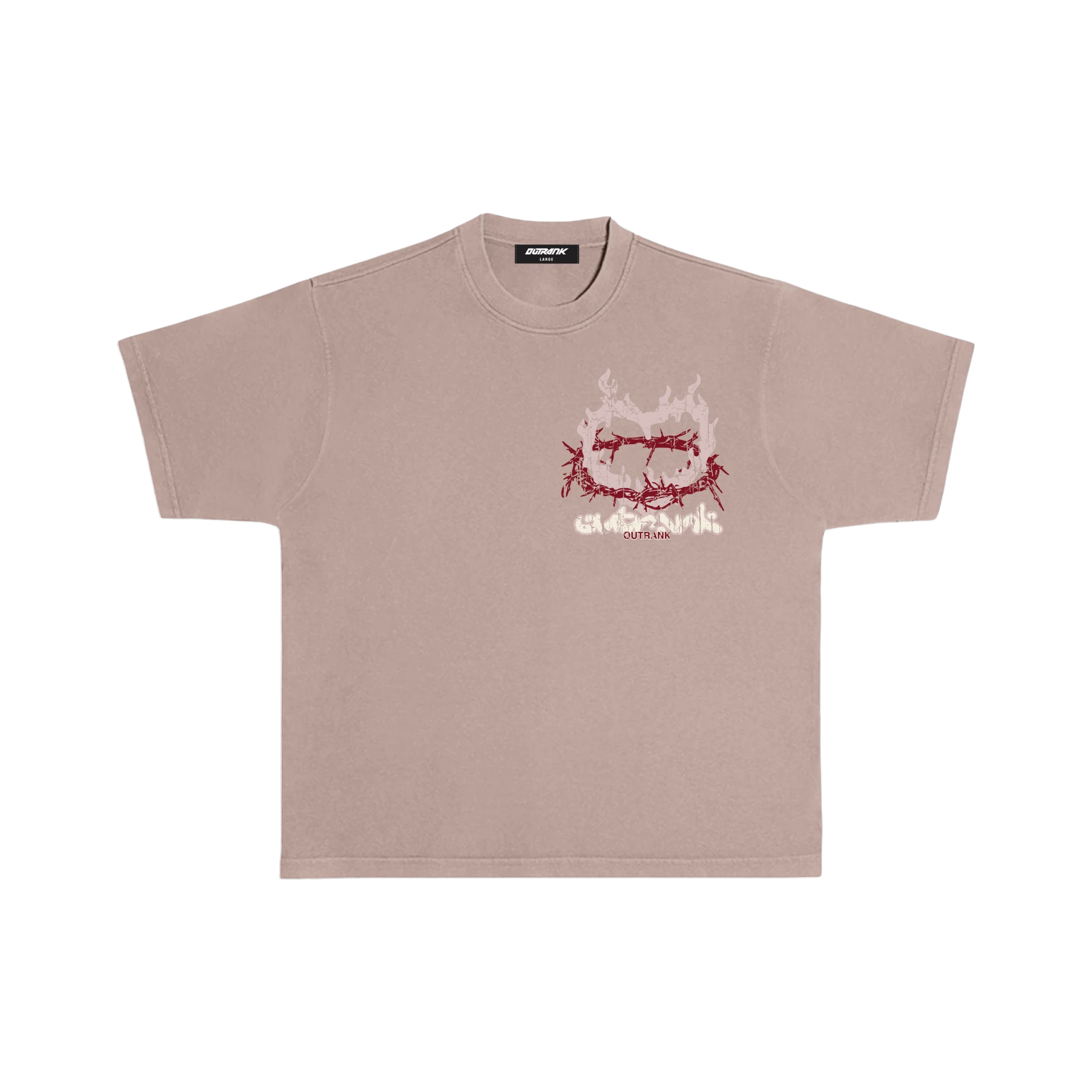 Outrank Real Ones Only Heavyweight Tee (Salmon) - Outrank