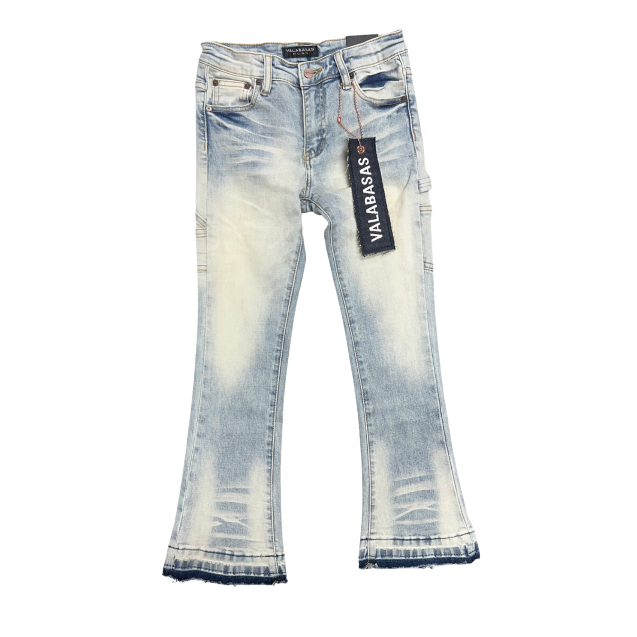 Kids Valabasas 'VPLAY JR.EXTENDO" Stacked Jeans (Light Blue) - VALABASAS