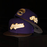 New Era Cleveland Indians Jacobs Field Side Patch Fitted (Purple/Walnut)