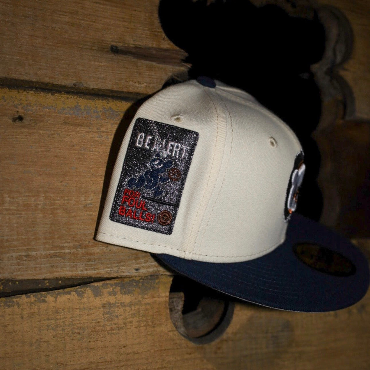 New Era Chicago Cubs Be Alert Side Patch Fitted (Off White/Navy)