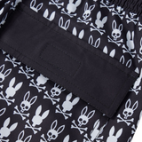 Psycho Bunny Tilden All Over Bunny Print Swim Trunk (Black) - Psycho Bunny