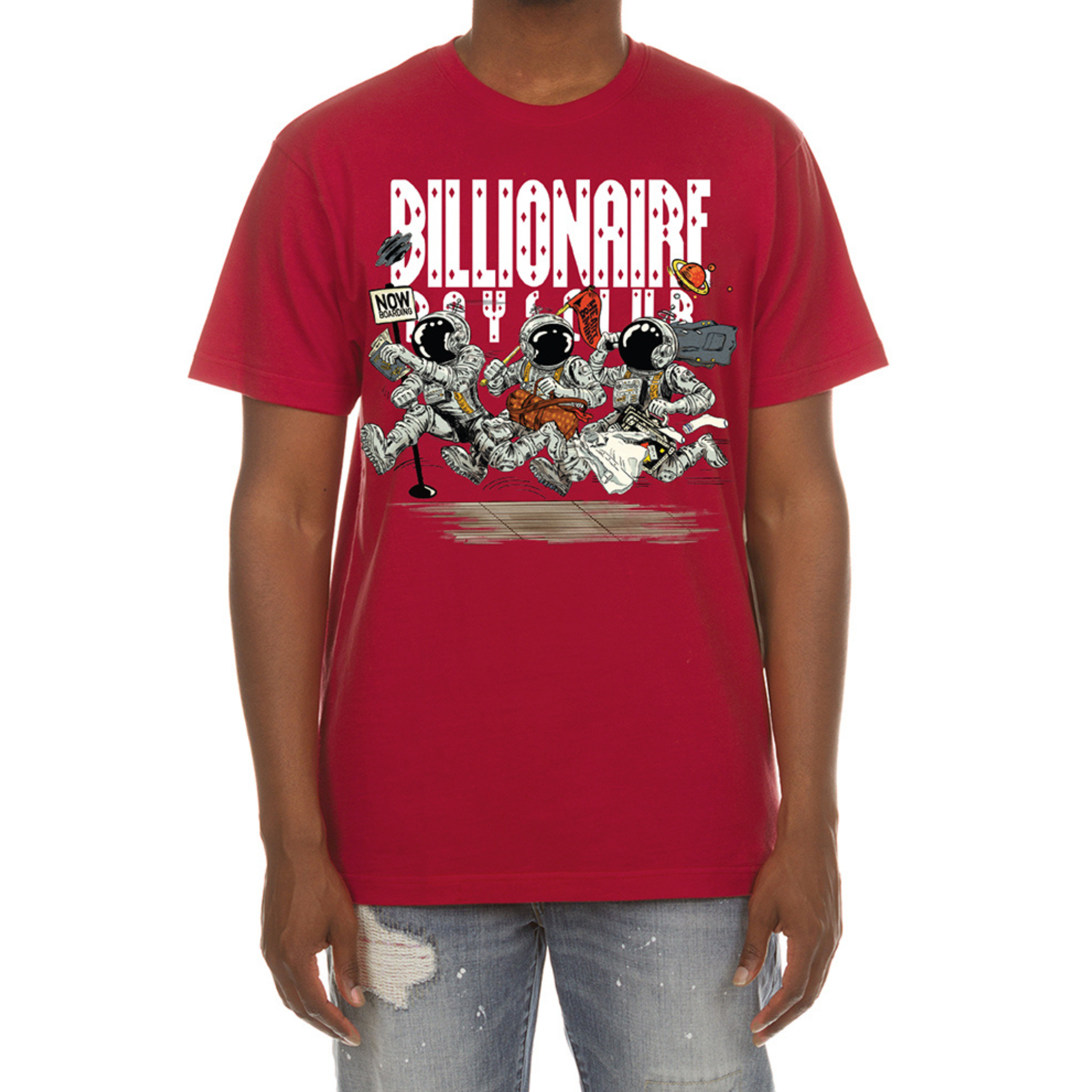 Billionaire Boys Club "Now Boarding" SS Tee (Chili Pepper) - Billionaire Boys Club