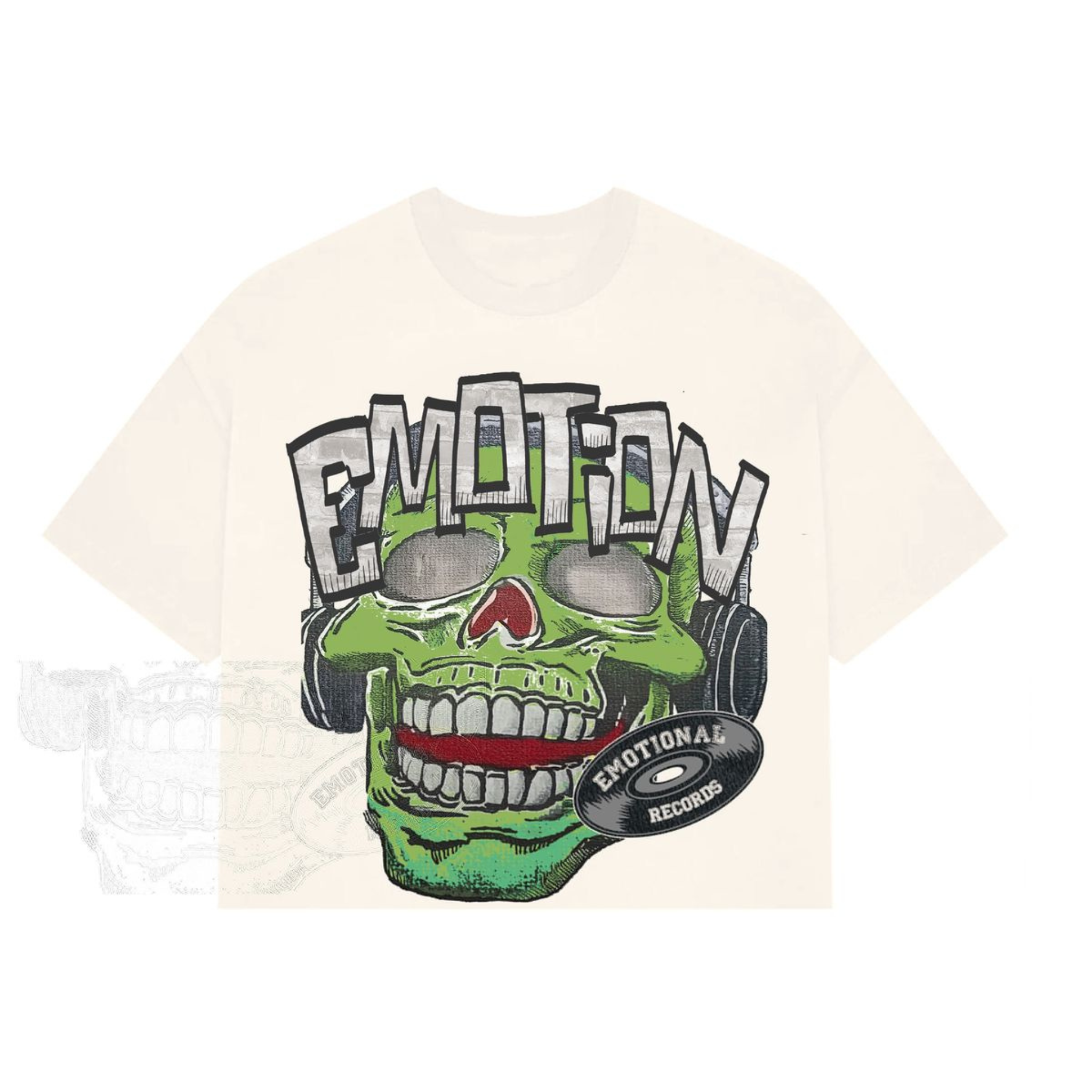 Mixed Emotion "Monster" Cropped Tee (Cream) - Mixed Emotion