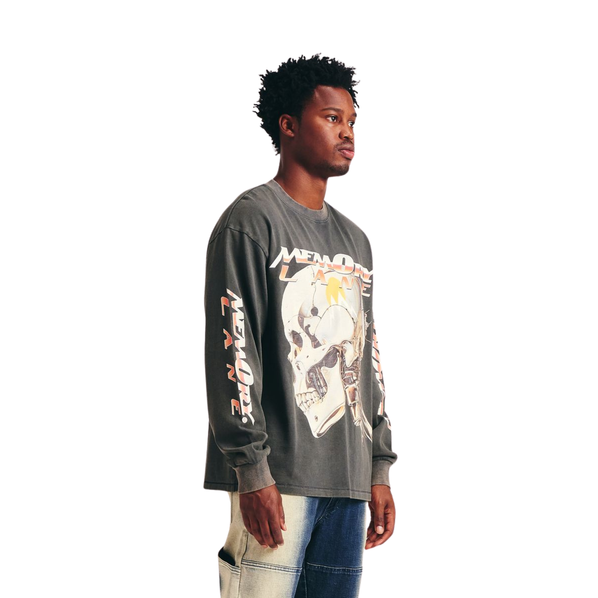 Memory Lane Chrome Tech LS Tee (Vintage Black) - Memory Lane