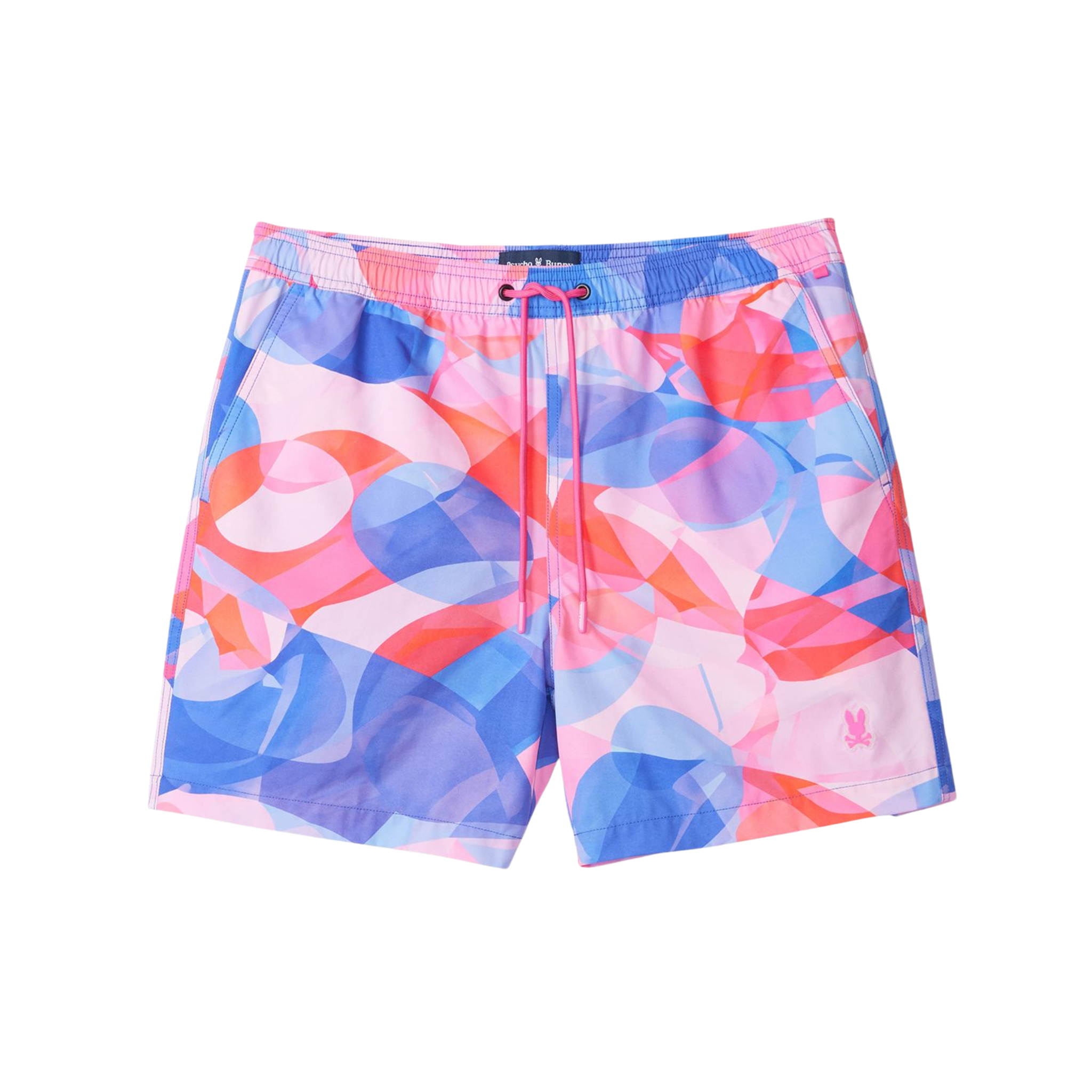 Psycho Bunny Norridge All Over Print Swim Trunk (Pink Glow) - Psycho Bunny