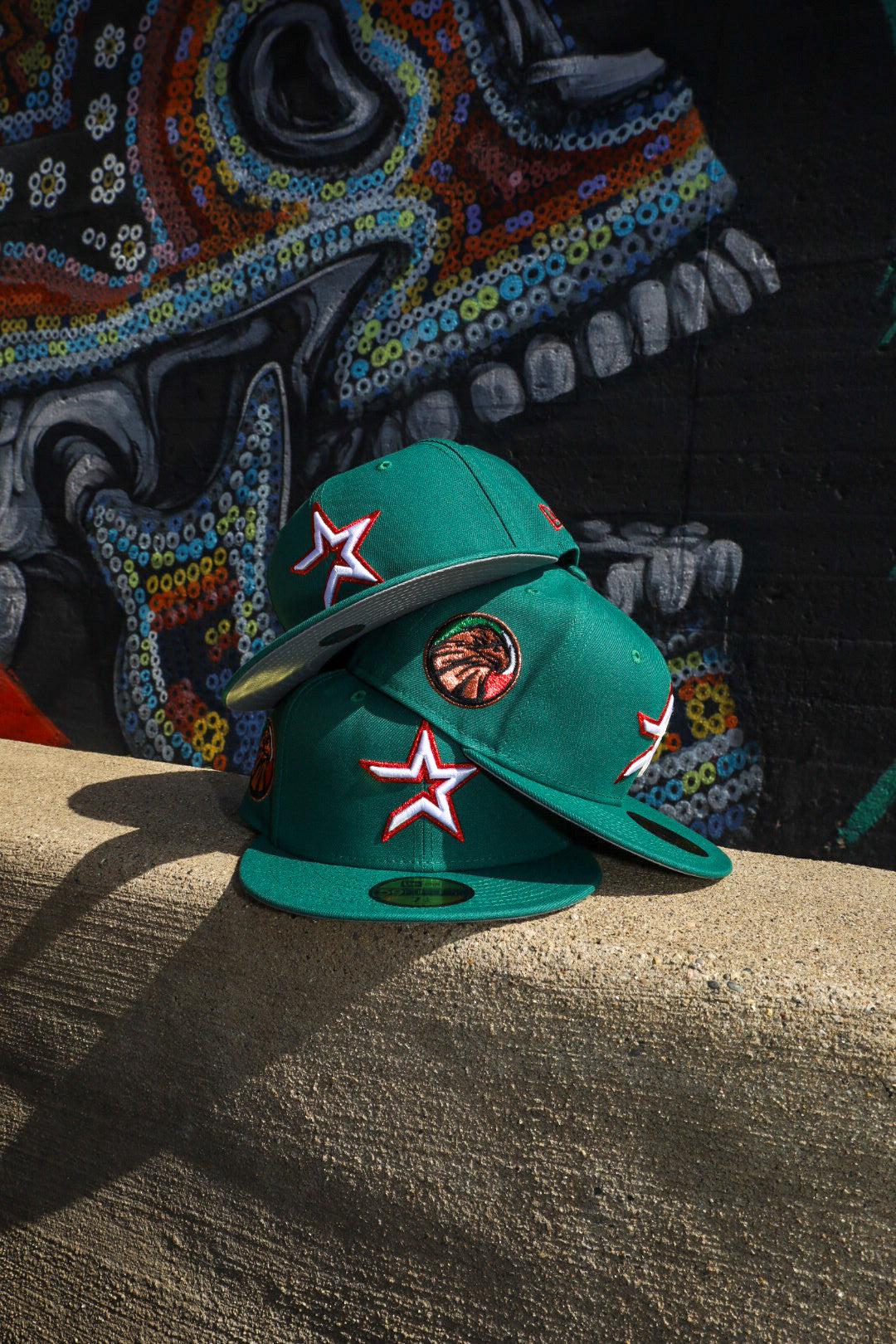 New Era Houston Astros WBC Mexico Side Patch Grey UV 59Fifty Fitted (Black) - ST New Era
