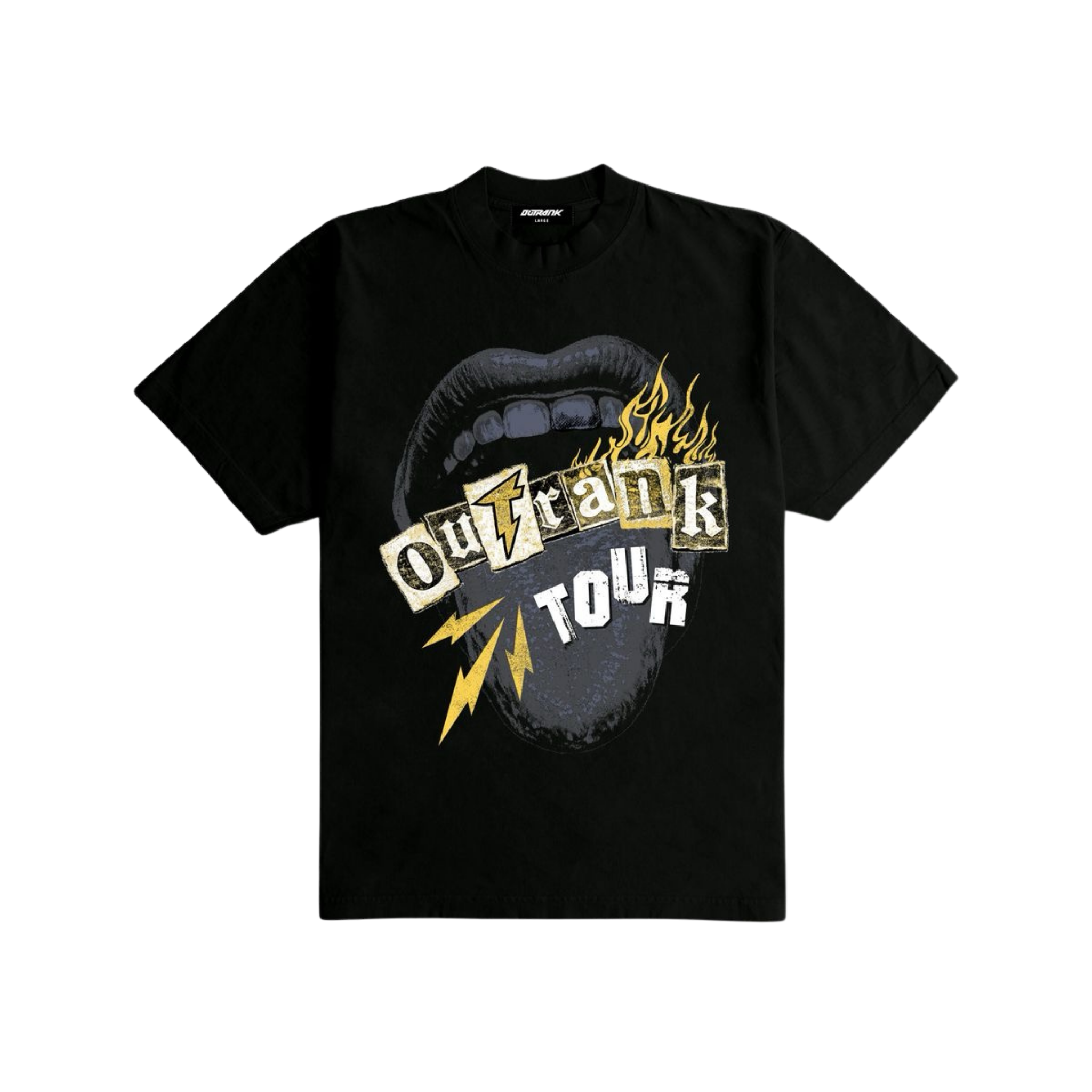 Outrank "Closed Mouths Don’t Get Fed" Heavyweight T-shirt (Black)