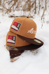 New Era Houston Astros Side Side Patch 59Fifty Fitted (Light Bronze/Burnt Wood) - New Era