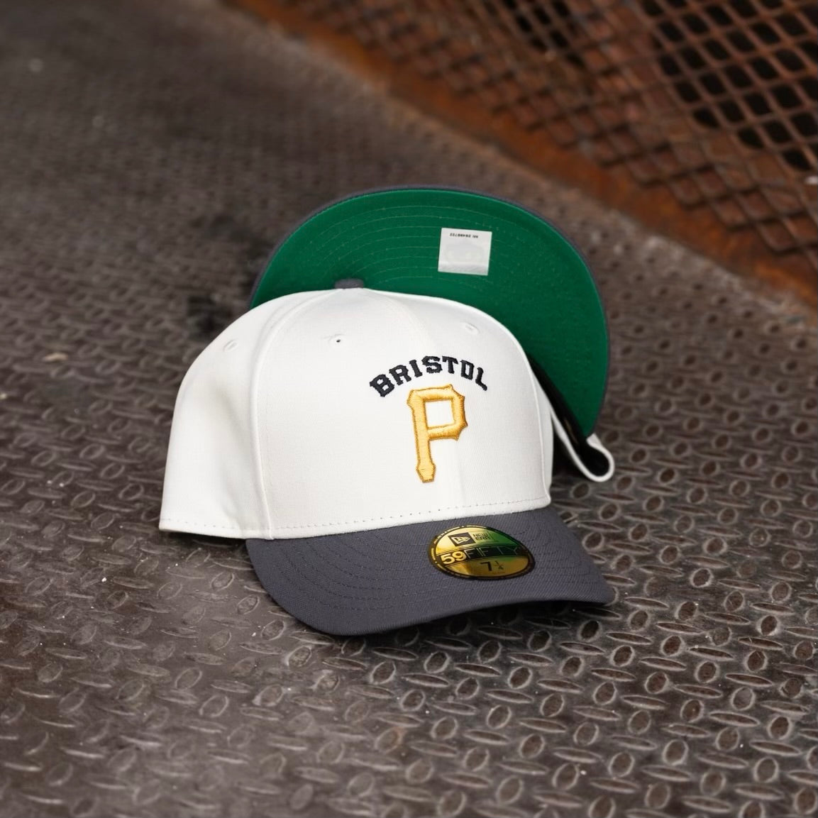 New Era Bristol Pirates Green UV (Off White/Graphite) 59Fifty Fitted - New Era