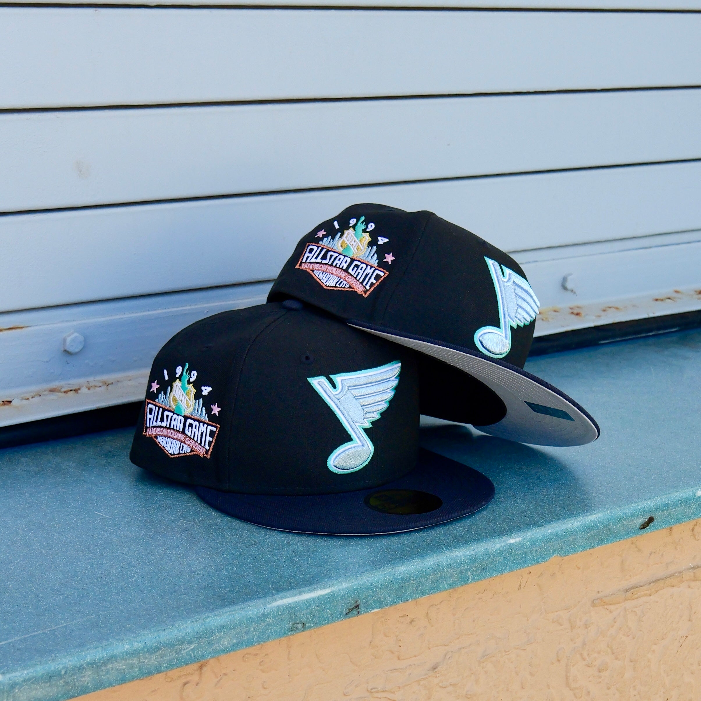 New Era St. Louis Blues 1994 All-Star Game Side Patch Fitted (Black/Navy) - New Era