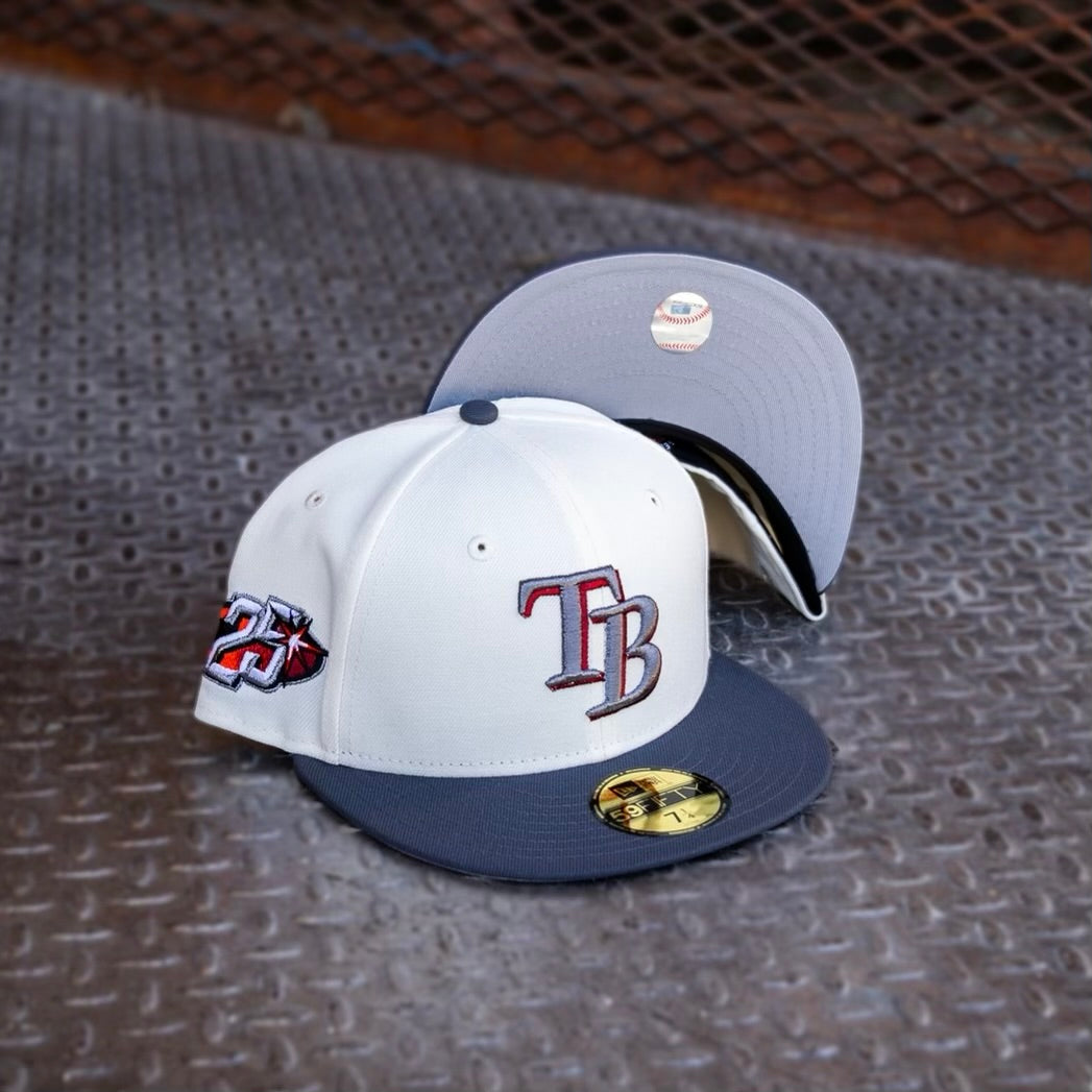 New Era Tampa Bay Rays 25th Anniversary Grey UV (Off White/Graphite) 59Fifty Fitted - New Era