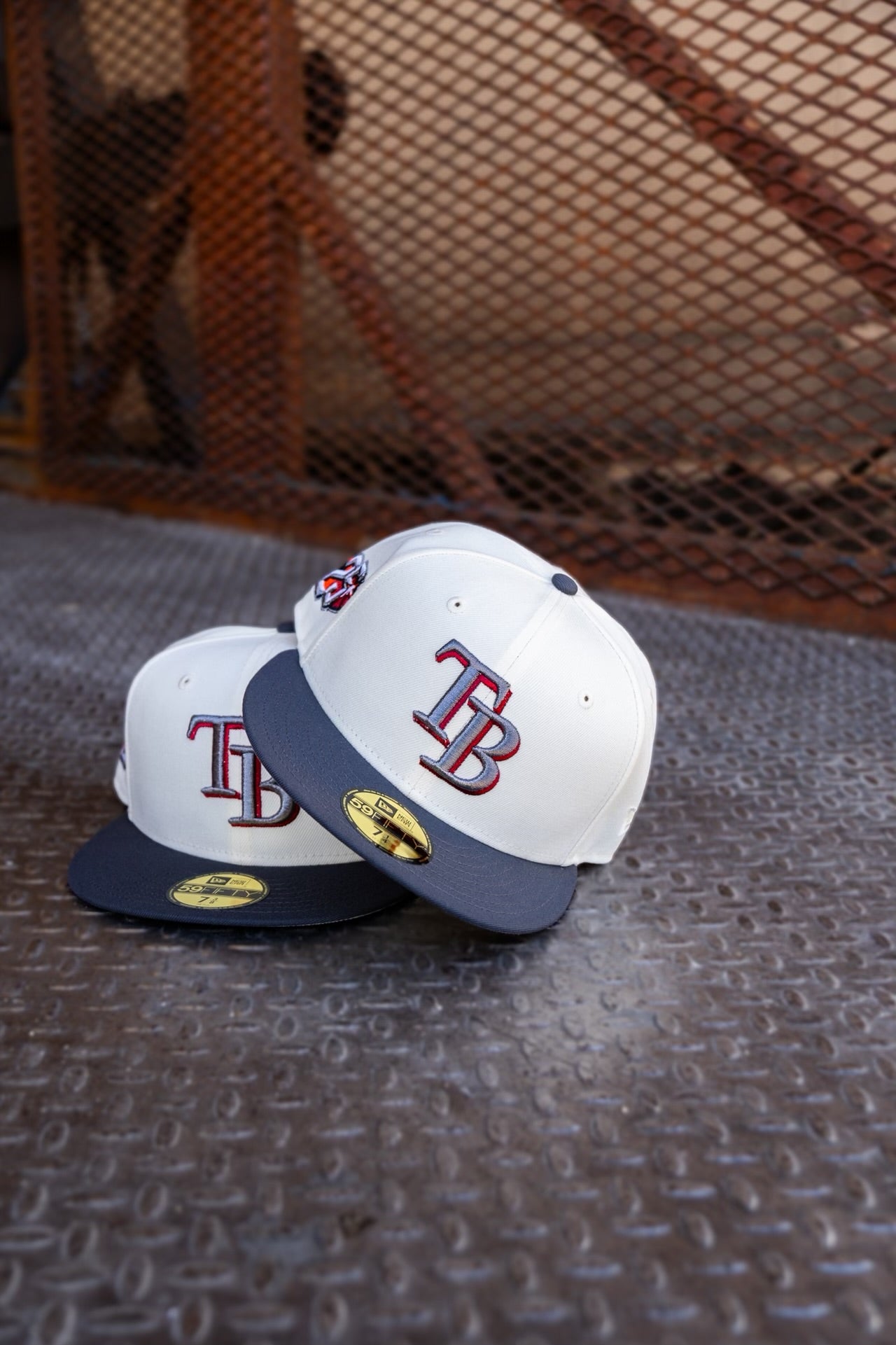New Era Tampa Bay Rays 25th Anniversary Grey UV (Off White/Graphite) 59Fifty Fitted - New Era