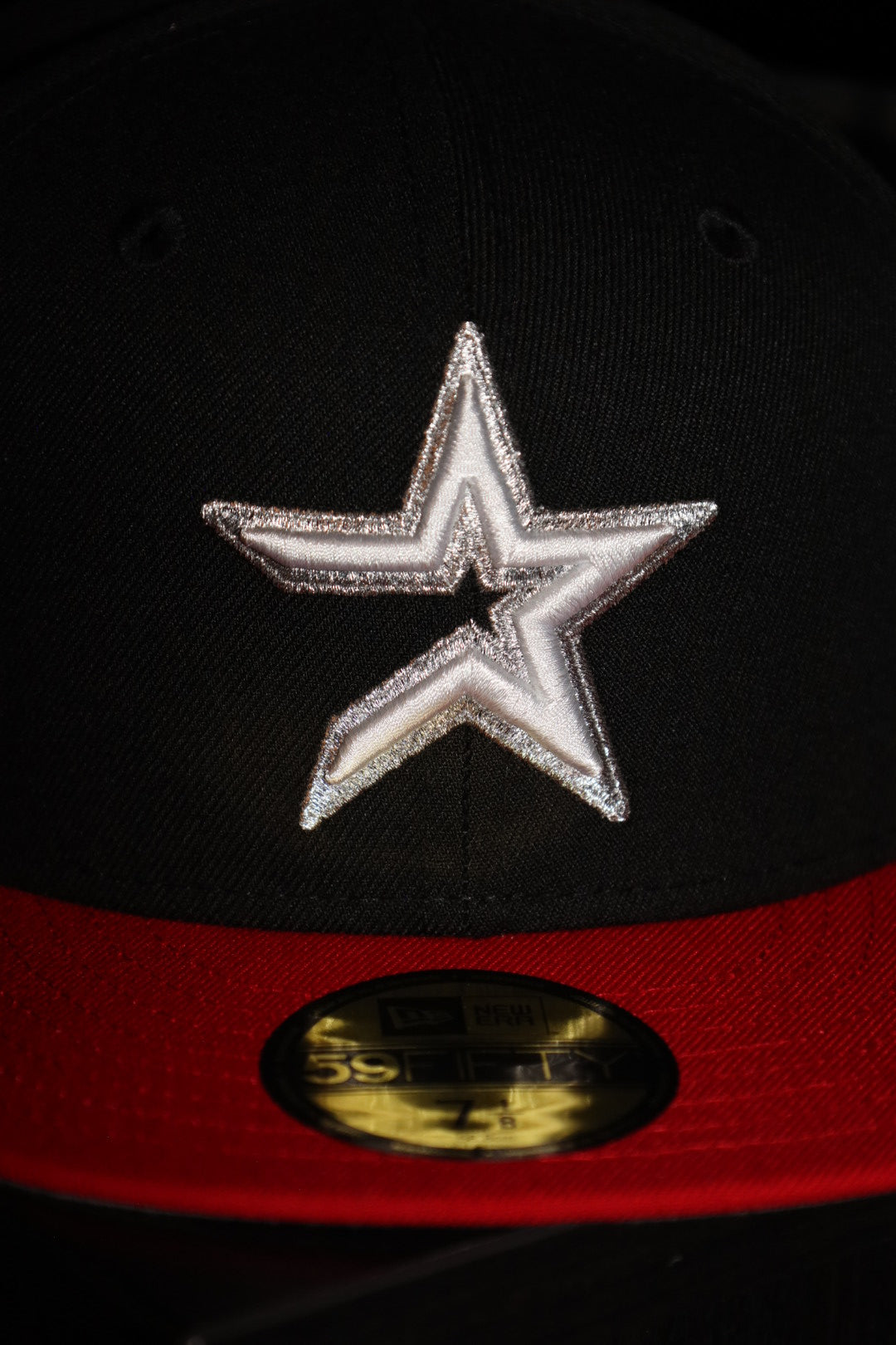 New Era Houston Astros 2000 Inaugural Season Side Patch Fitted (Black/Red) - New Era