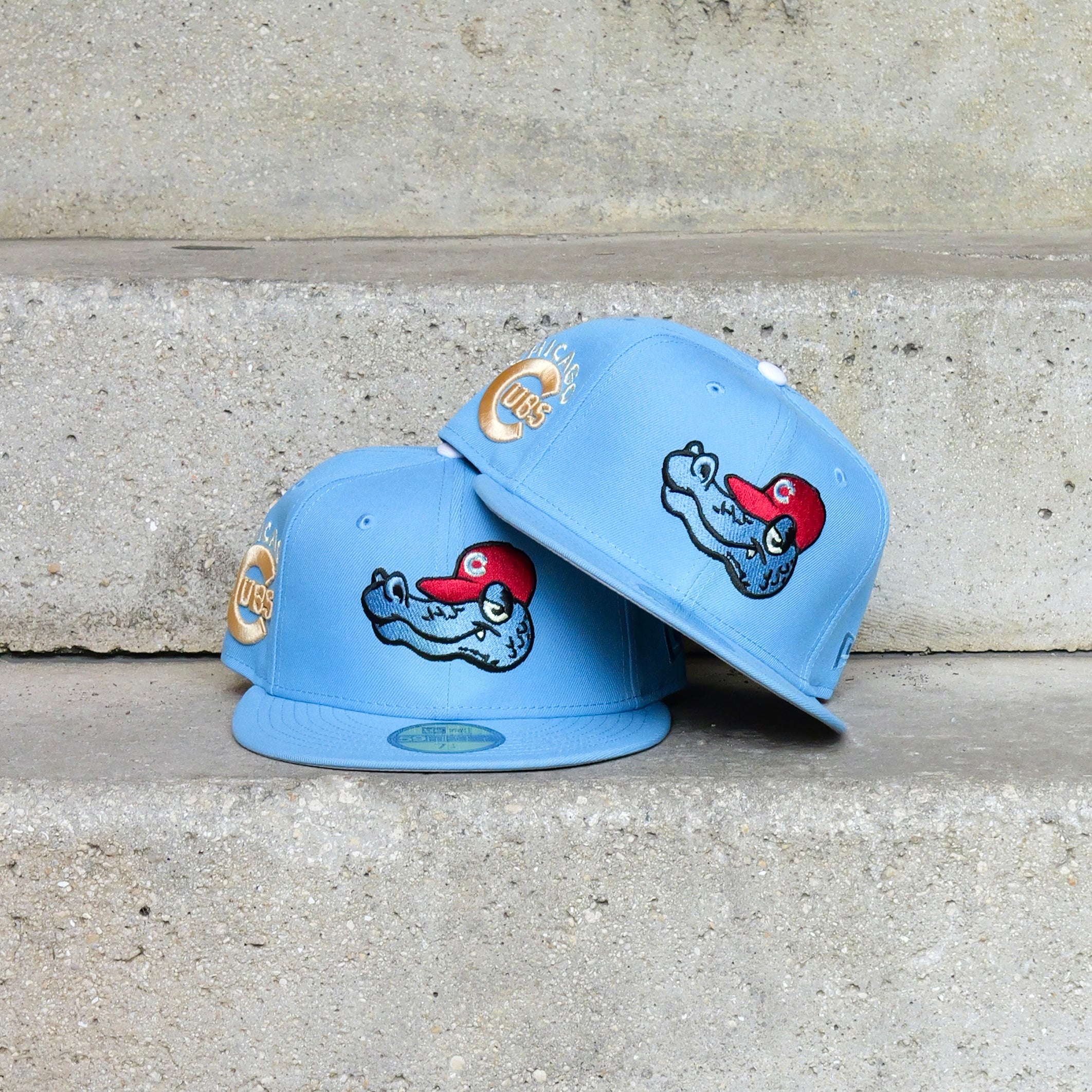 New Era Chicago Cubs Side Patch Fitted (Sky)